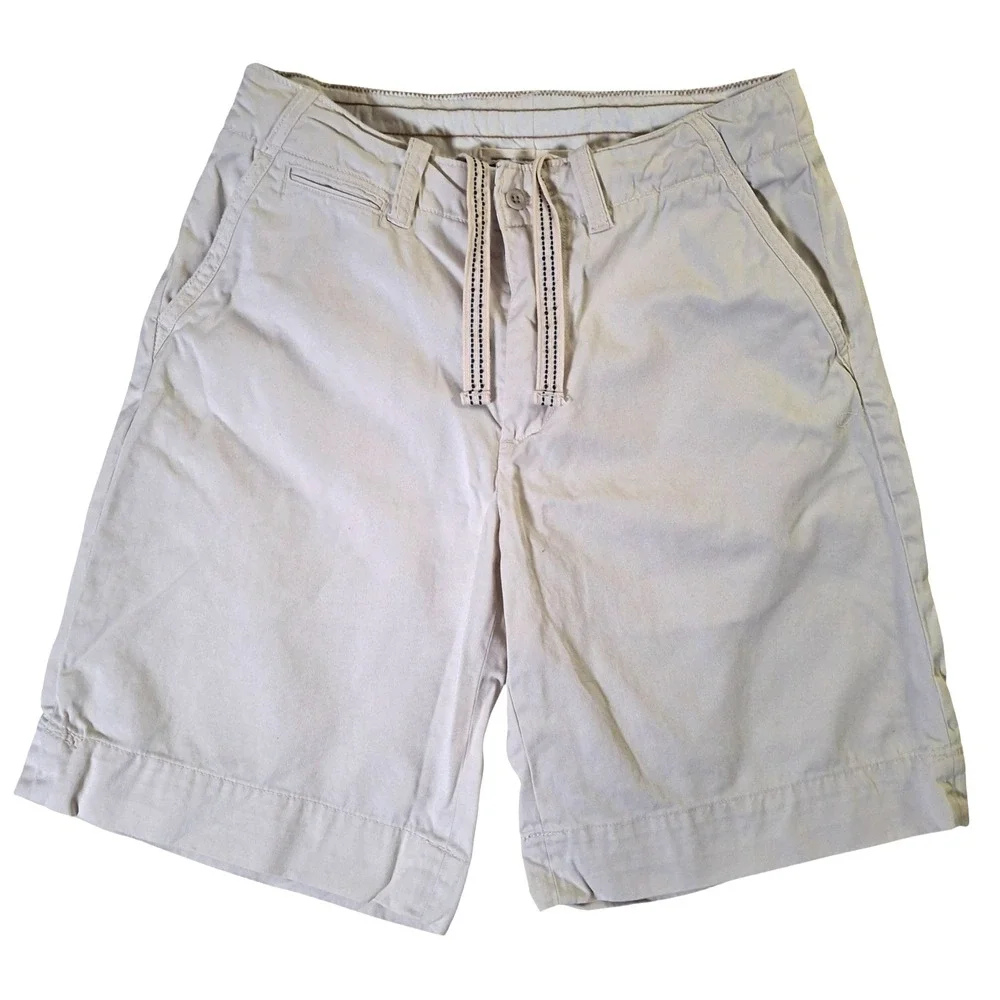 Vintage Polo Ralph Lauren Chino Shorts Men's 31x10 Beige Drawstring Preppy